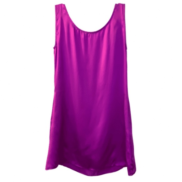 NWOT Bow & Chain Silk Shift Dress with Pockets - Picture 2 of 7